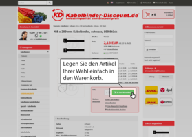 Um einen Artikel in den Warenkorb zu legen, müssen Sie auf die Schaltfläche „In den Warenkorb“ klicken.