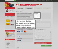 Falls Ihre Rechnungsadresse von Ihrer Lieferadresse abweichen sollte, können Sie diese unter „Rechnungsadresse“ anpassen.