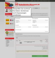 Überprüfen Sie anschließend Ihre Angaben zu Versand- und Rechnungsadresse sowie zu Versandart, Zahlungsweise und eventuellen Anmerkungen.
