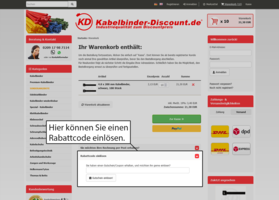 Sie können im Warenkorb auch einen Rabattcode einlösen.